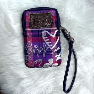 NWOT - Coach "Poppy" ID card case wristlet